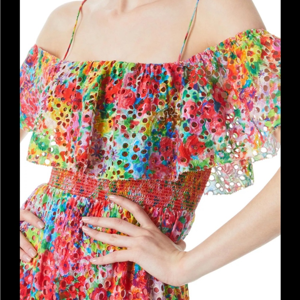 Alice + Olivia | Kia Eyelet Cold Shoulder Top
